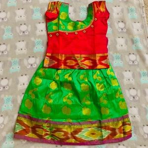 Indian pattu pavadai for 12-18months baby girl
